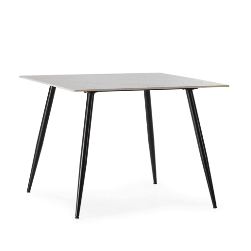 Conjunto SQUARE 1 mesa e 4 cadeiras em cerĂ¢mica e cinzento Conjunto SQUARE 1 mesa e 4 cadeiras em cerĂ¢mica e cinzento