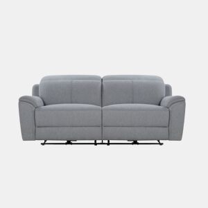 Sofá relax JAXON 3 lugares e 2 assentos relax elétricos cinzento
