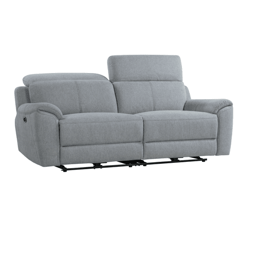 Sofá relax JAXON 3 lugares e 2 assentos relax elétricos cinzento