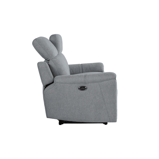 Sofá relax JAXON 3 lugares e 2 assentos relax elétricos cinzento