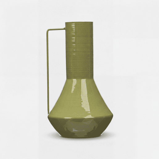 Vaso metálico CONICO 29cm verde Vaso metálico CONICO 29cm verde