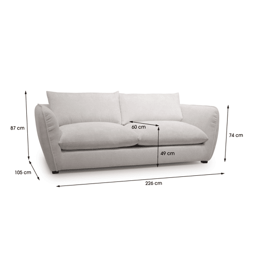 Sofá cama CLEMENCE II M cor bege Sofá cama CLEMENCE II M cor bege