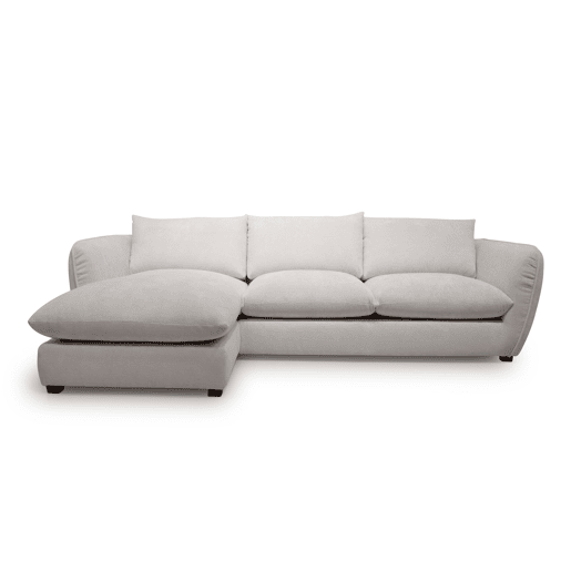 Chaise longue esquerda CLEMENCE II cor bege