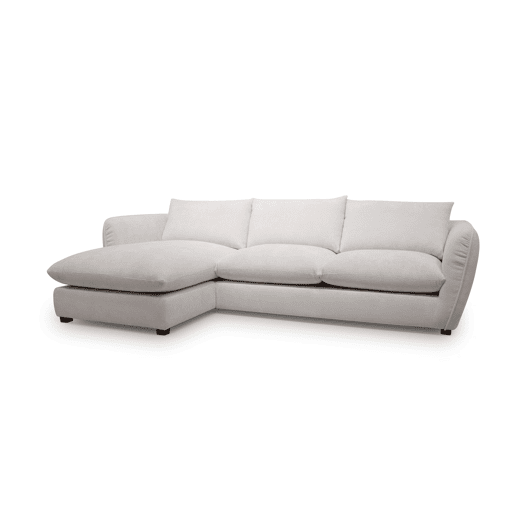 Chaise longue esquerda CLEMENCE II cor bege