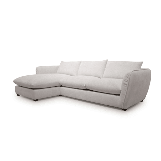 Chaise longue esquerda CLEMENCE II cor bege