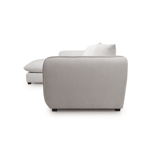Chaise longue esquerda CLEMENCE II cor bege