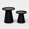 Conjunto de 2 mini mesas KILIAN pretas marca ECOANYA