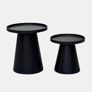 Conjunto de 2 mini mesas KILIAN pretas marca ECOANYA