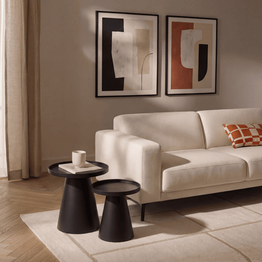 Conjunto de 2 mini mesas KILIAN pretas marca ECOANYA