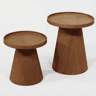 Conjunto de 2 mini mesas KILIAN madeira natural marca ECOANYA