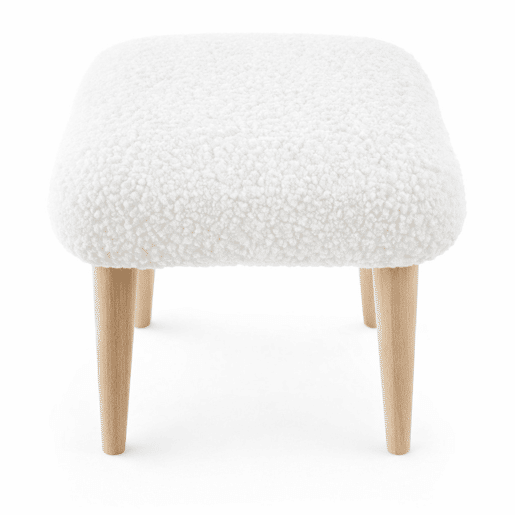 Banco NIKO 43x34x34cm pele de carneiro cor cru marca ECOANYA