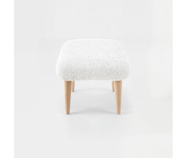 Taburete niko 43x34x34cm borreguito crudo marca ecoanya