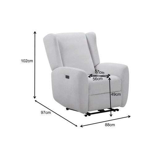 Cadeirão relax elétrico xl ELI cinzento Cadeirão relax elétrico xl ELI cinzento