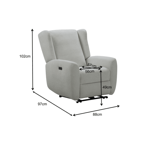 Cadeirão relax elétrico xl ELI bege