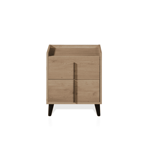Mesa de cabeceira com 2 gavetas 41x58x38cm nogueira MOMA SOMNALIS