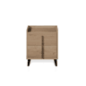 Mesa de cabeceira com 2 gavetas 41x58x38cm nogueira MOMA SOMNALIS