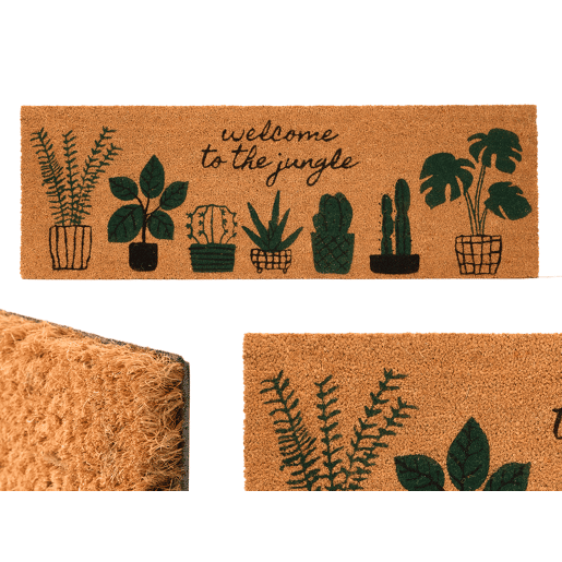 Tapete de entrada em fibra de coco 40x120cm JUNGLA