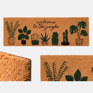 Tapete de entrada em fibra de coco 40x120cm JUNGLA