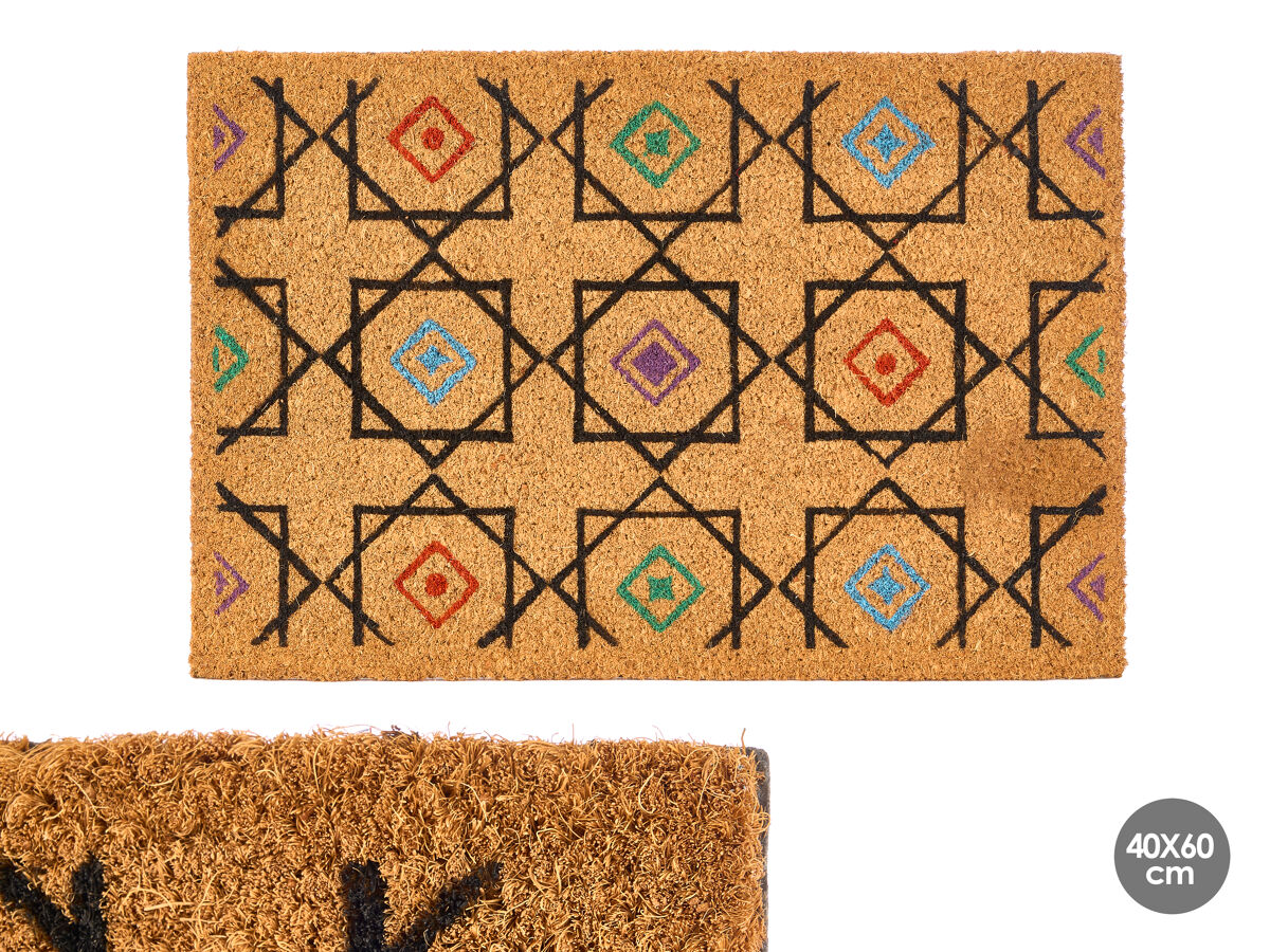 Felpudo fibra de coco 40x60cm GEOMETRICO