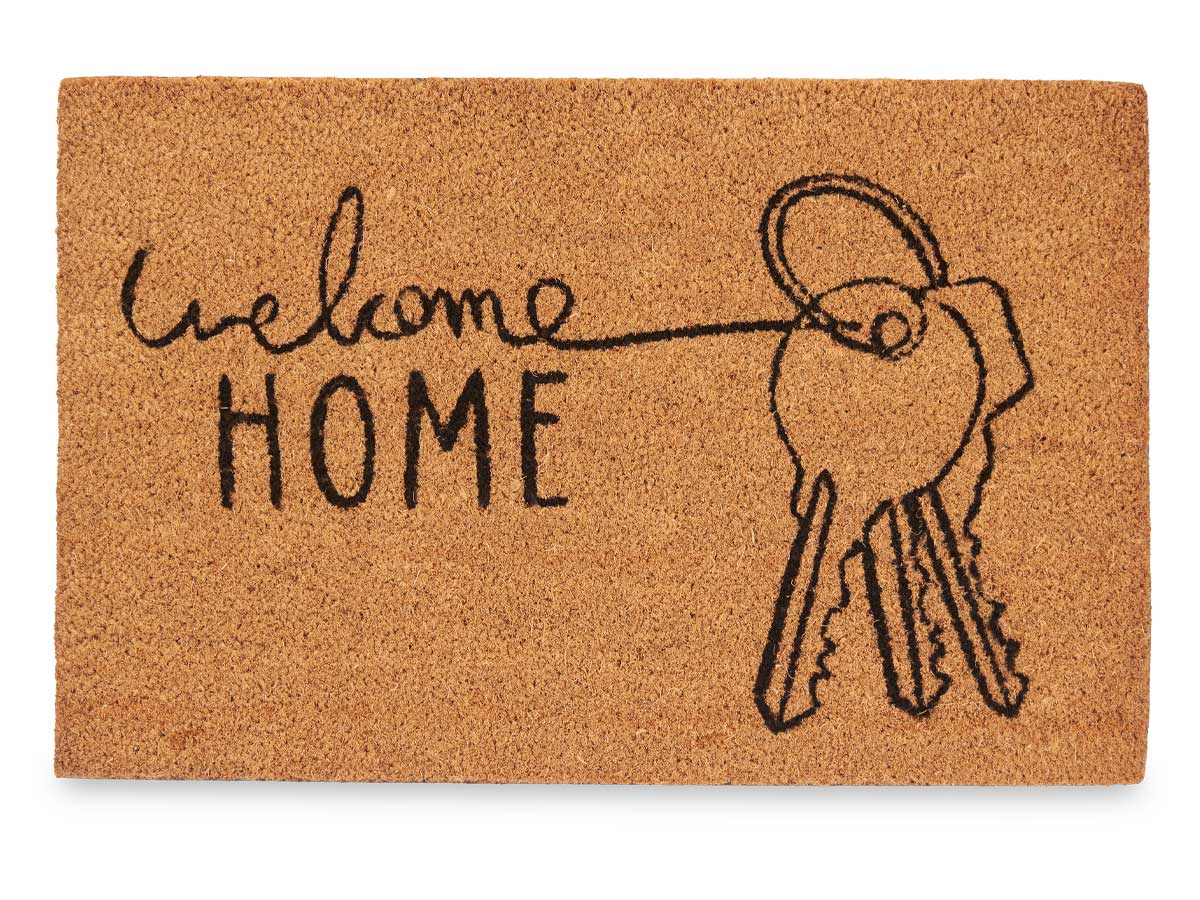 Felpudo fibra de coco 60x40cm WELCOME HOME