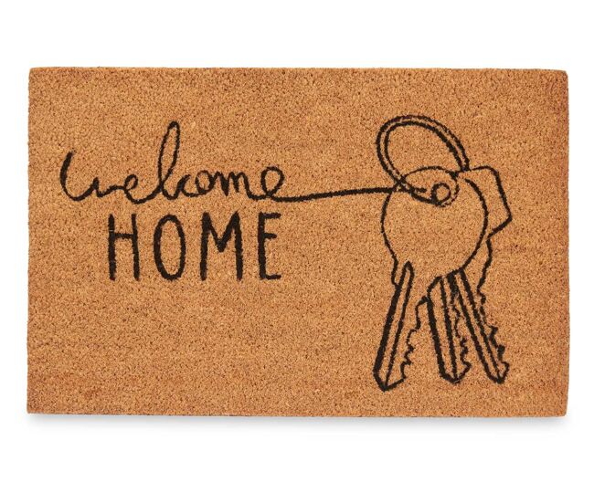 Felpudo fibra de coco 60x40cm welcome home - conforama