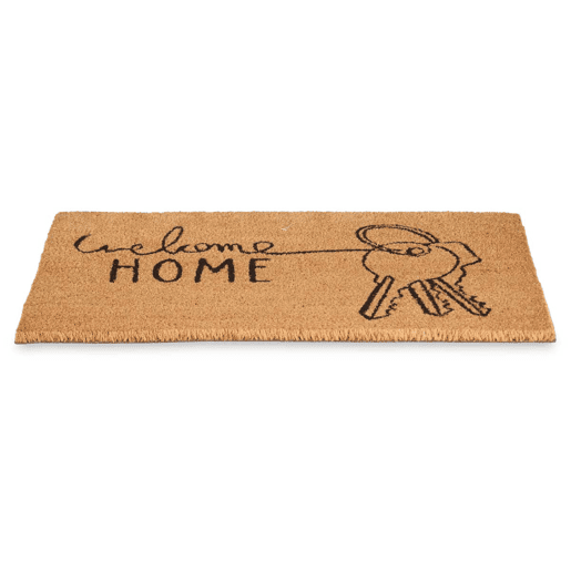 Tapete de entrada em fibra de coco 60x40cm WELCOME HOME