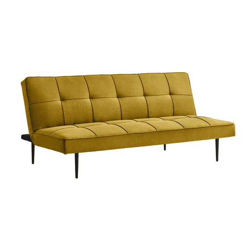 Sofá cama 3 lugares BOWY cor amarelo