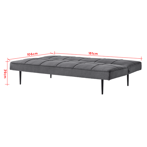 Sofá cama 3 lugares BOWY cor cinza