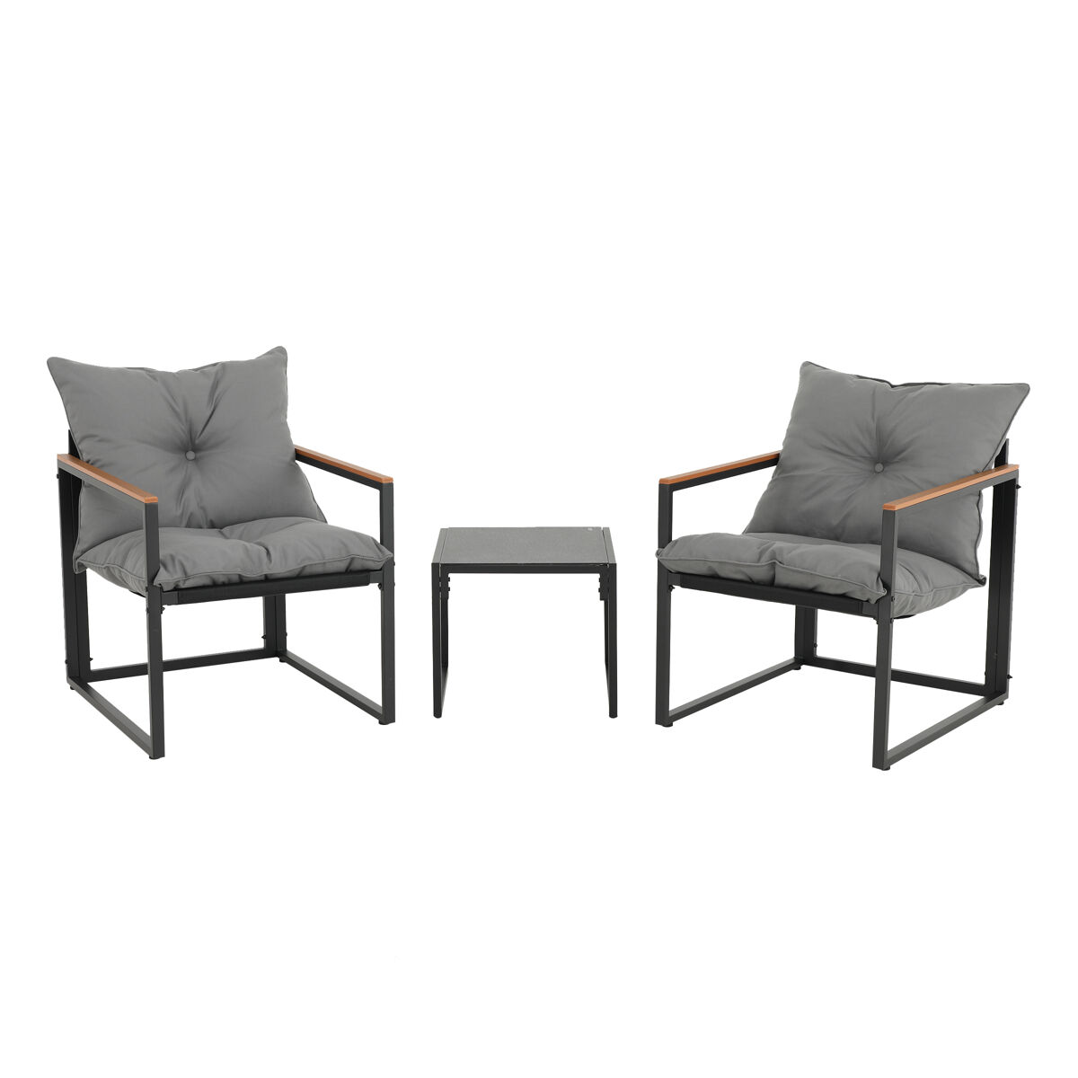 Set de jardín dominica con 2 sillones y mesa