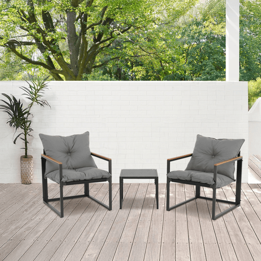 Conjunto de jardim DOMINICA com 2 cadeirões e mesa