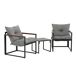 Set de jardín DOMINICA con 2 sillones y mesa Set de jardín DOMINICA con 2 sillones y mesa Gris