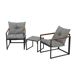 Set de jardín DOMINICA con 2 sillones y mesa Set de jardín DOMINICA con 2 sillones y mesa Gris