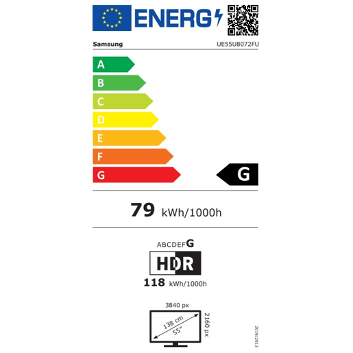 TV 55 polegadas SAMSUNG UE55U8072FUXXH 4K Smart TV