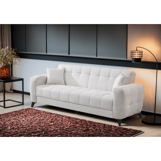 Sofá cama 3 lugares HERMES II cor branco