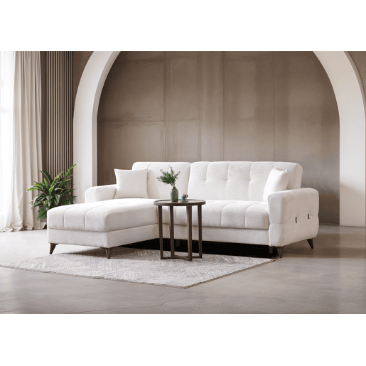 Chaise longue com cama reversÃvel HERMES II cor branco Chaise longue com cama reversÃvel HERMES II cor branco