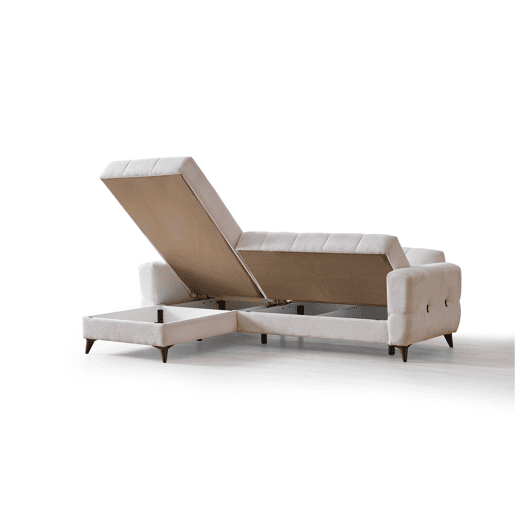 Chaise longue com cama reversÃvel HERMES II cor branco Chaise longue com cama reversÃvel HERMES II cor branco