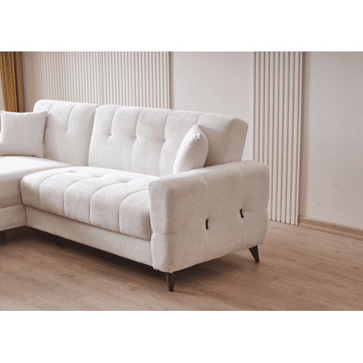 Chaise longue com cama reversÃvel HERMES II cor branco Chaise longue com cama reversÃvel HERMES II cor branco