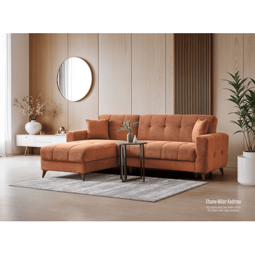 Chaise longue com cama reversível HERMES II cor terracota