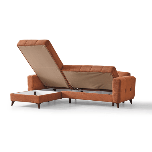 Chaise longue com cama reversível HERMES II cor terracota