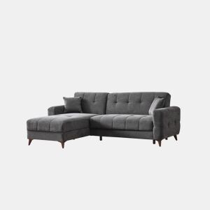 Chaise longue com cama reversível HERMES II cor antracite