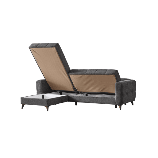 Chaise longue com cama reversível HERMES II cor antracite