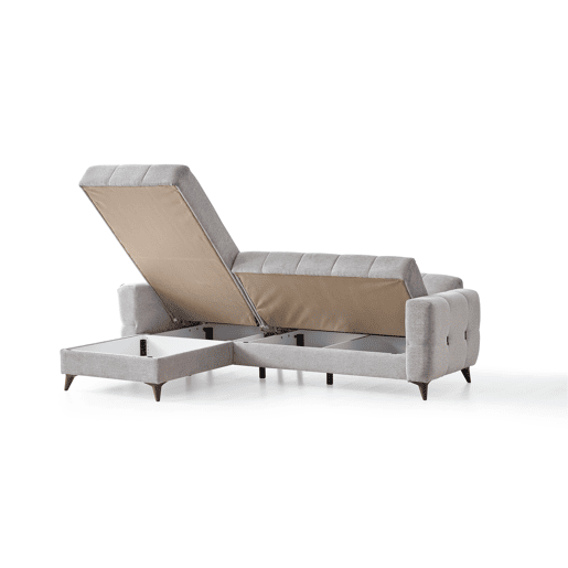 Chaise longue com cama reversÃvel HERMES II cor cinza Chaise longue com cama reversÃvel HERMES II cor cinza