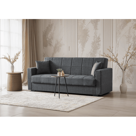 Sofá cama 3 lugares DORA cor cinza escuro