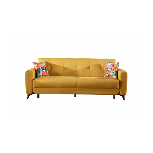 Sofá cama 3 lugares DORIAN II cor amarelo