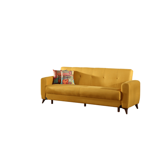 Sofá cama 3 lugares DORIAN II cor amarelo