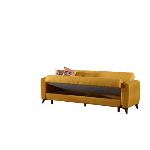 Sofá cama 3 lugares DORIAN II cor amarelo