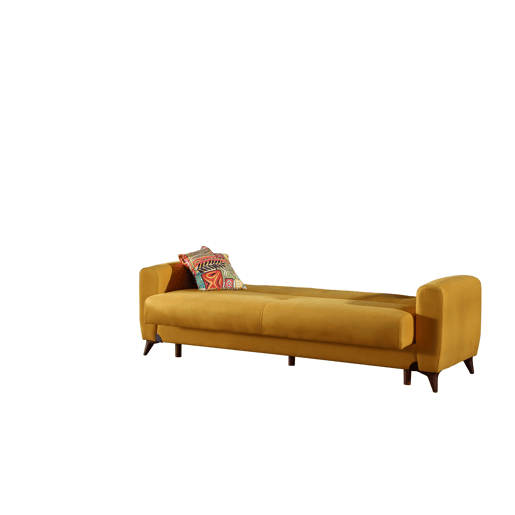 Sofá cama 3 lugares DORIAN II cor amarelo