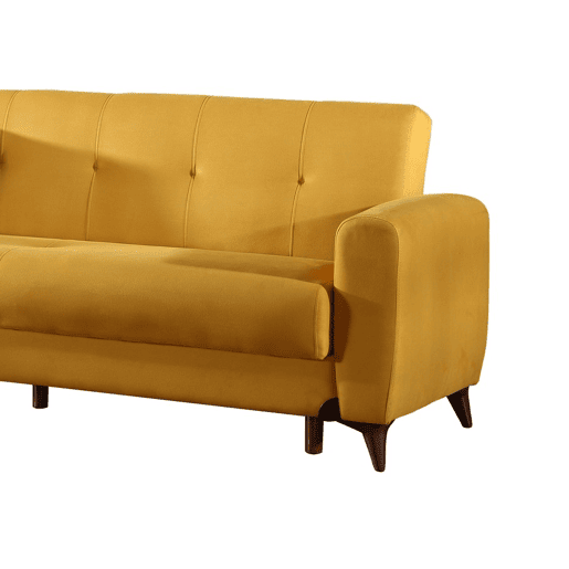 Sofá cama 3 lugares DORIAN II cor amarelo