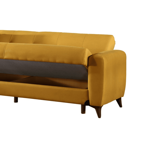 Sofá cama 3 lugares DORIAN II cor amarelo