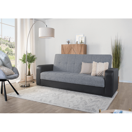 Sofá cama 3 lugares PRIMA II cor cinza